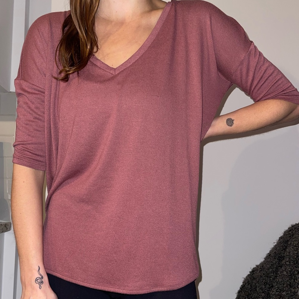 Pink V-neck